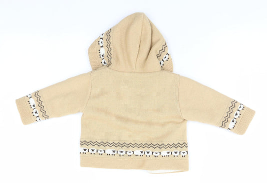 Angel Kids Baby Brown Cardigan Jumper Size 3-6 Months