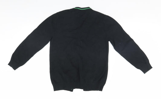 Matalan Girls Black Cardigan Jumper Size 8-9 Years
