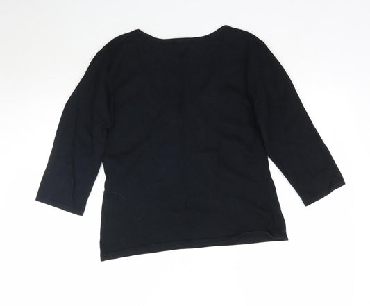 Womens UK Size 14 Nouveau Edition Black Pullover Jumper
