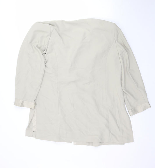 ELVI Womens Green Jacket Blazer Size 16