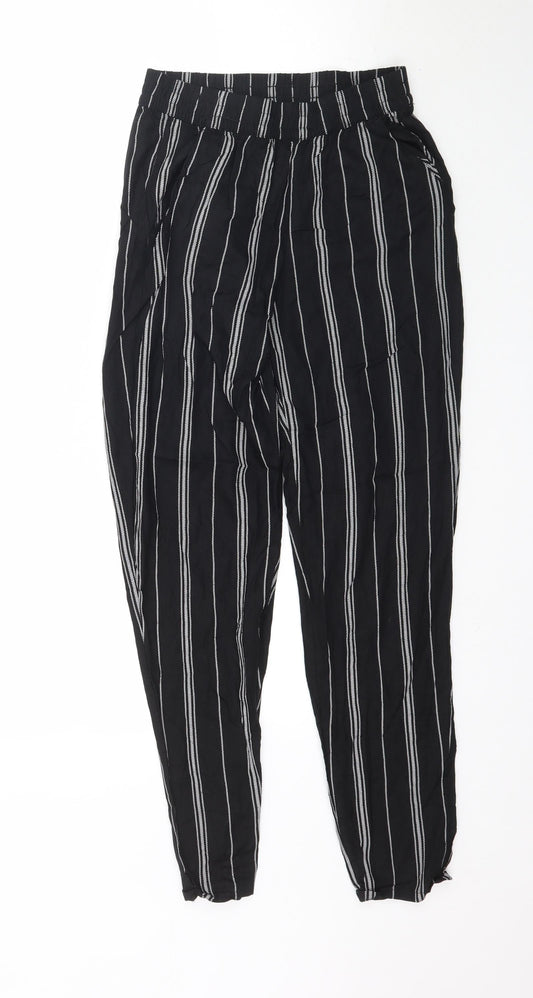 Womens UK Size 6 H&M Regular Fit Black Trousers