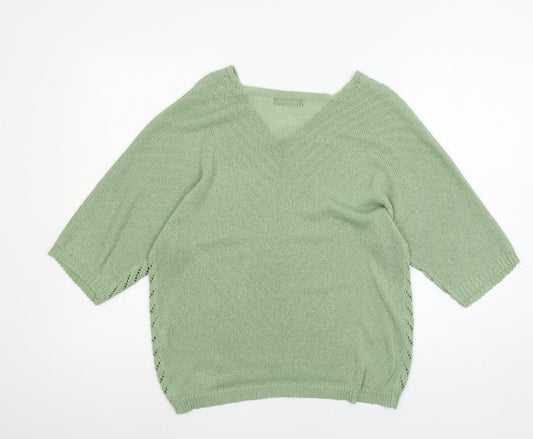 Normcore Womens Green Knit Pullover Jumper One Size