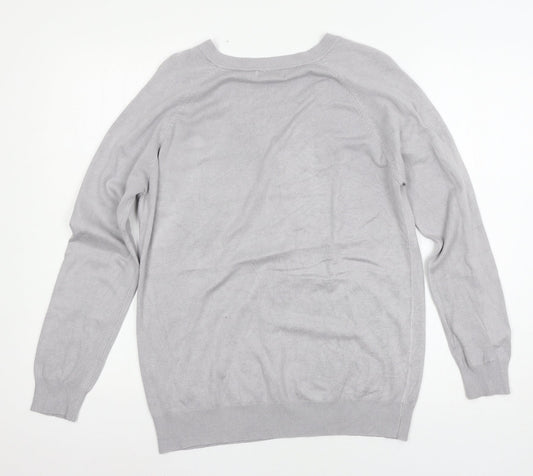 MLA Womens Grey Knit Pullover Jumper Size S