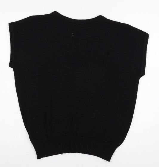 Jacar Womens Black Knit Pullover Jumper Size XL