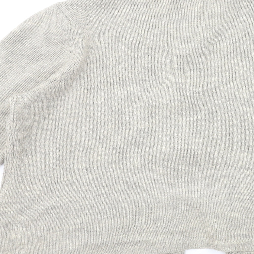 Womens UK Size M BM Grey Cardigan Jumper