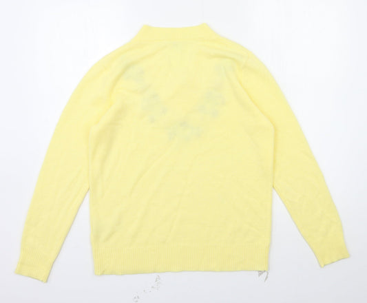 Womens UK Size 10 Preworn Yellow Pullover Jumper