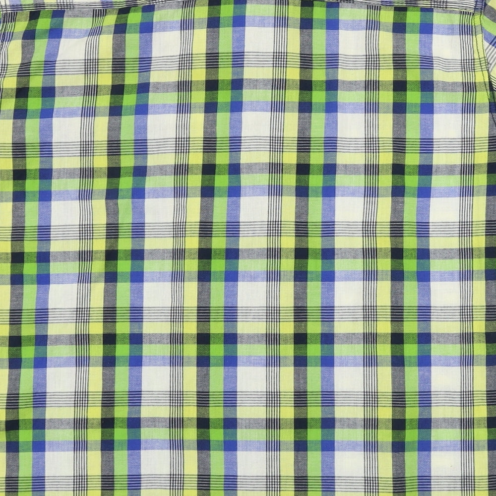F&F Mens Gold Check Button-Up Size M