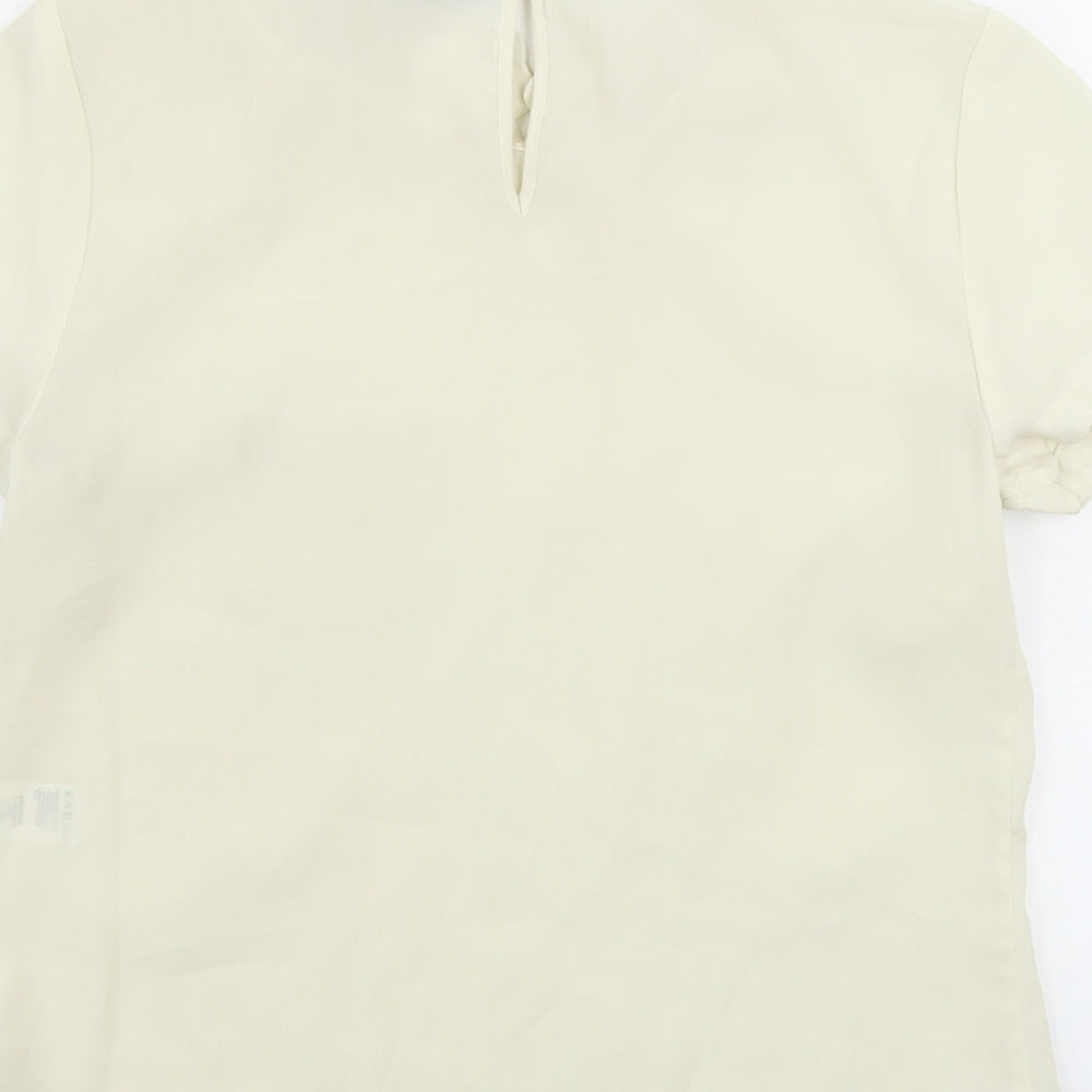 Womens UK Size 8 Warehouse Ivory Basic Blouse