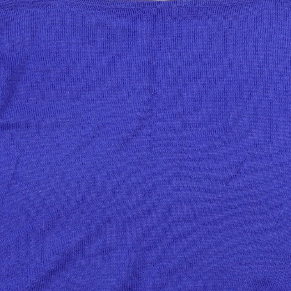 Womens UK Size 12 M&Co Blue Pullover Jumper
