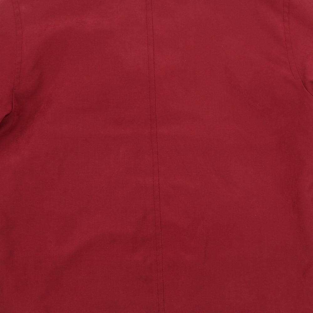 Brand and care label for First Avenue women’s red jacket coat, size UK 8