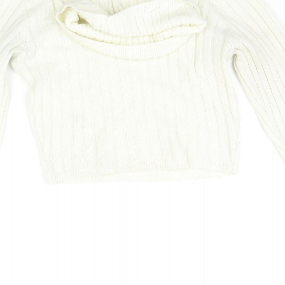 I SAW IT FIRST Womens Silver Pullover Jumper Size 6