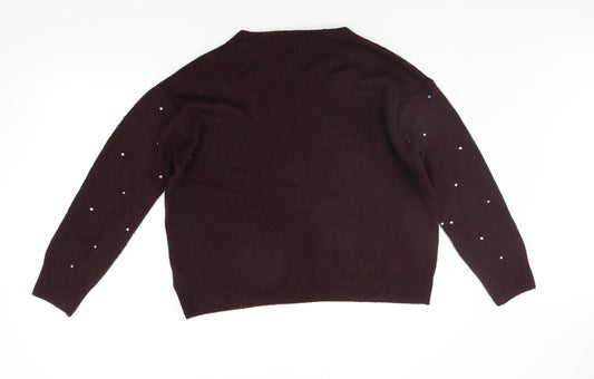 Womens UK Size M H&M Purple Pullover Jumper