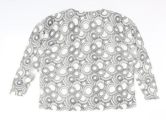 Womens UK Size XL BM White Pullover Jumper