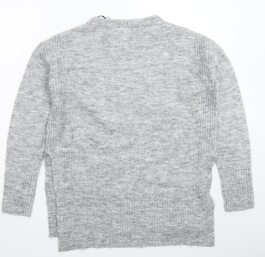 Womens UK Size S Divided Grey Pullover Jumper