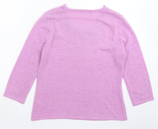 Womens UK Size S BM Pink Pullover Jumper