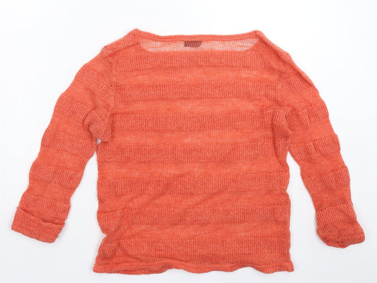 Womens UK Size 10 Topshop Orange Pullover Jumper