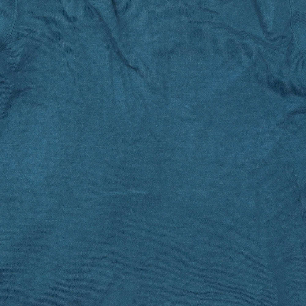 C&A Womens Blue Knit Cardigan Jumper Size M