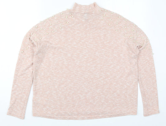 Womens UK Size S H&M Pink Pullover Jumper