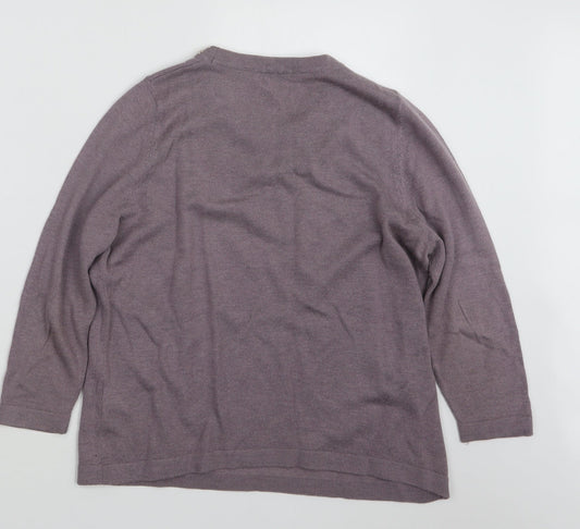 Womens UK Size 12 Marks and Spencer Purple Pullover Jumper