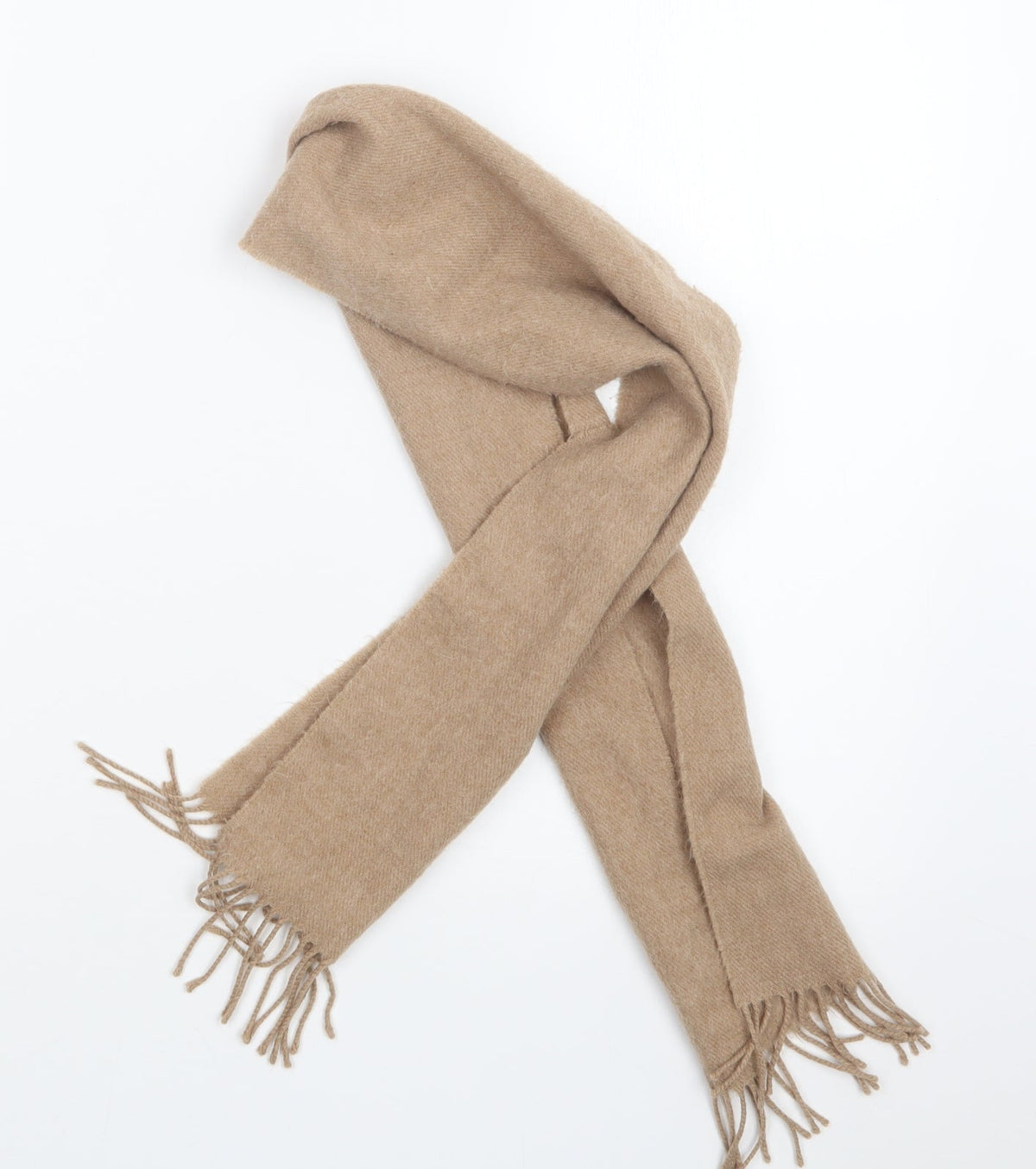 Front view of Preworn women’s beige scarf