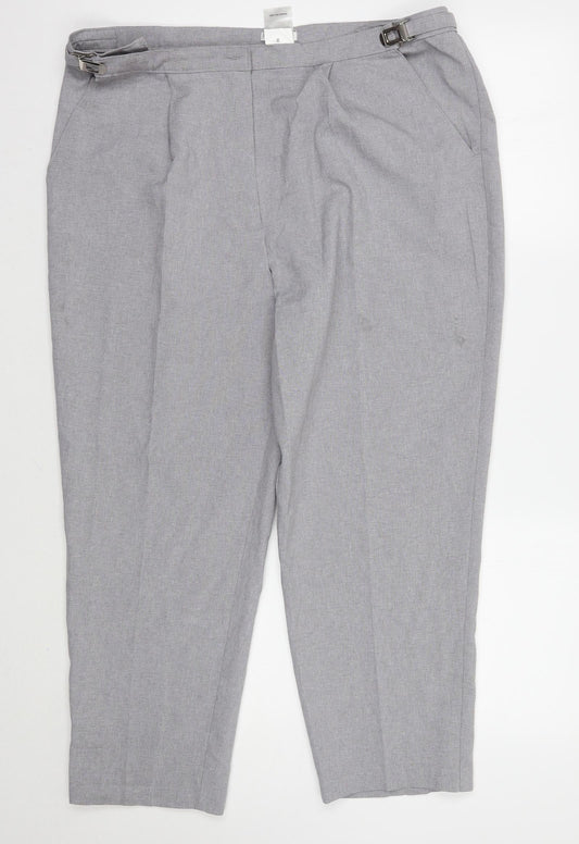 Womens UK Size 20 Damart Regular Fit Grey Trousers