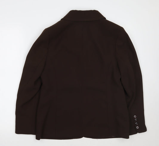 Nightingales Womens Brown Jacket Blazer Size 12