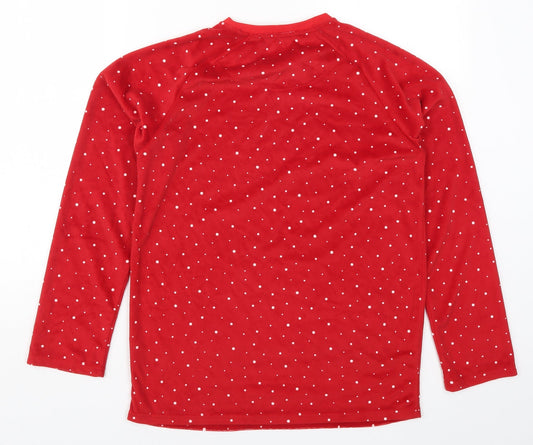 Primark Womens Red Polka Dot Top Pyjama Top Size 6