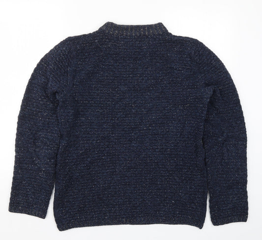 H&M Mens Blue Knit Pullover Jumper Size M