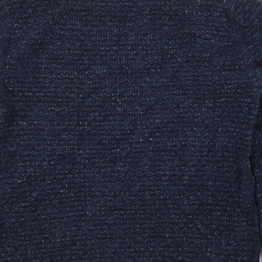 H&M Mens Blue Knit Pullover Jumper Size M