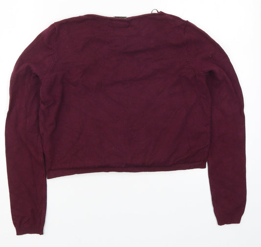 Womens UK Size S Pull & bear Red Pullover Jumper