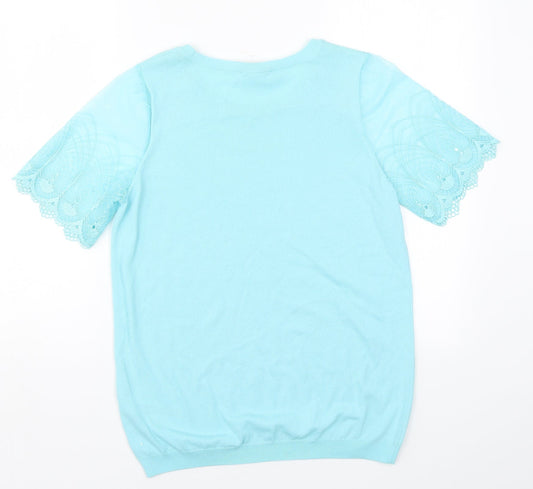 Bonmarché Womens Blue Basic T-Shirt Size S