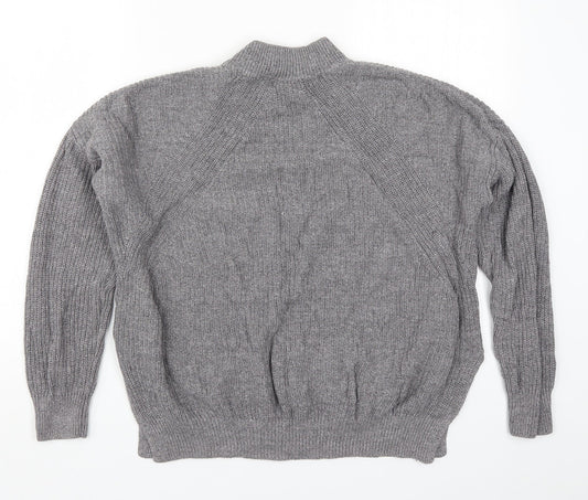H&M Womens Grey Knit Pullover Jumper Size M