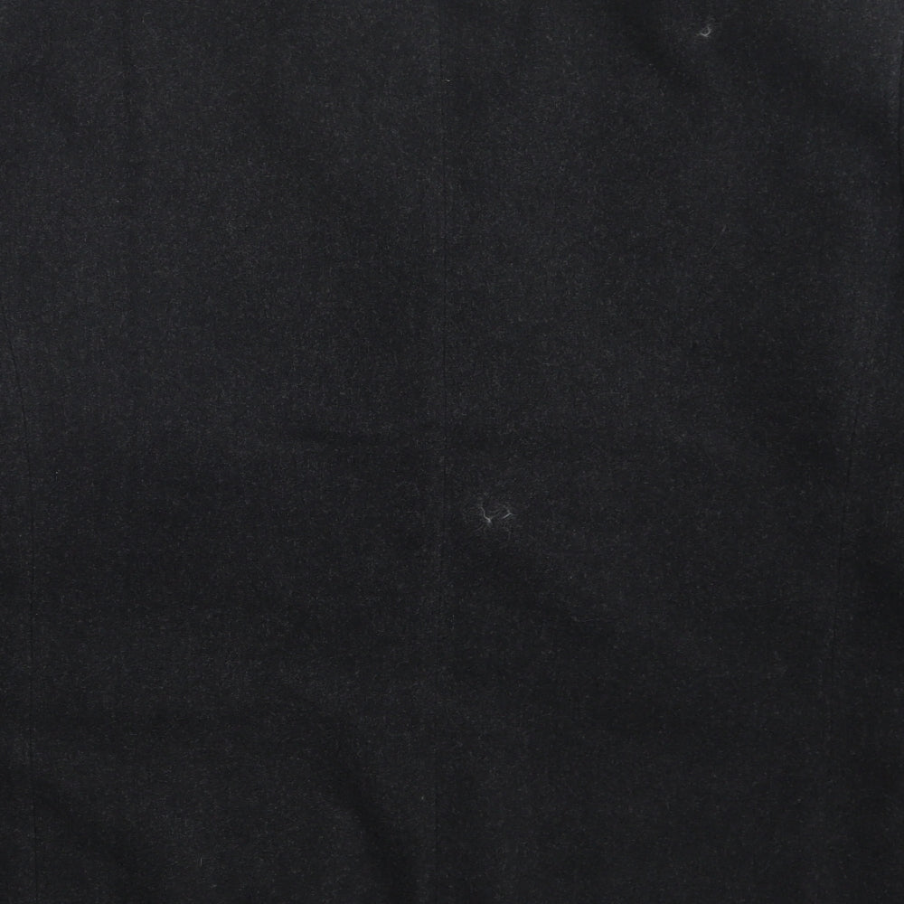 Mens UK Size 42 Pinstripe Regular Black Suit Jacket