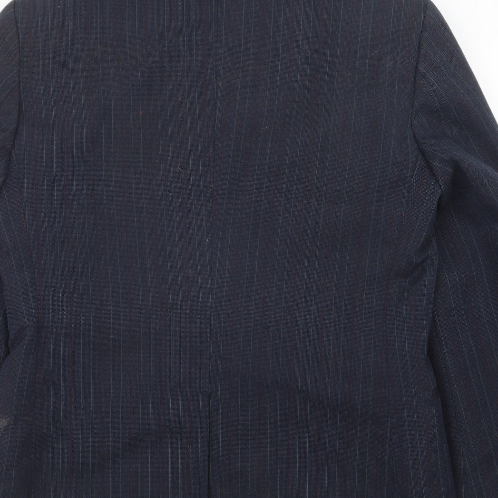 Brand and care label for Men's Club men’s blue jacket suit jacket, size 36