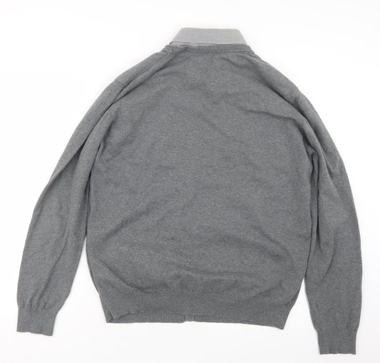 Debenhams Mens Grey Knit Pullover Jumper Size L