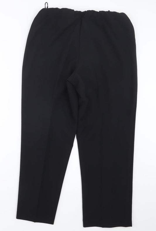 Classic Womens Black Trousers Size 12 L26 in