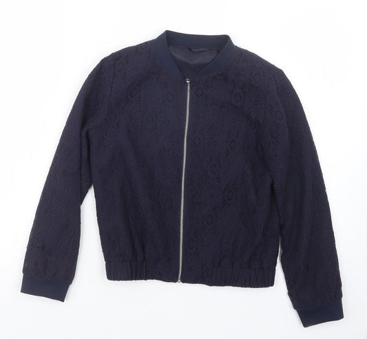 Nutmeg Girls Blue Lace Jacket Size 9-10 Years