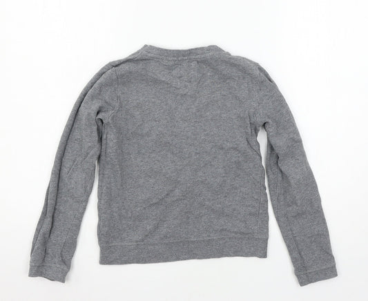 TU Boys Grey Jersey Pullover Sweatshirt Size 9 Years - Owl