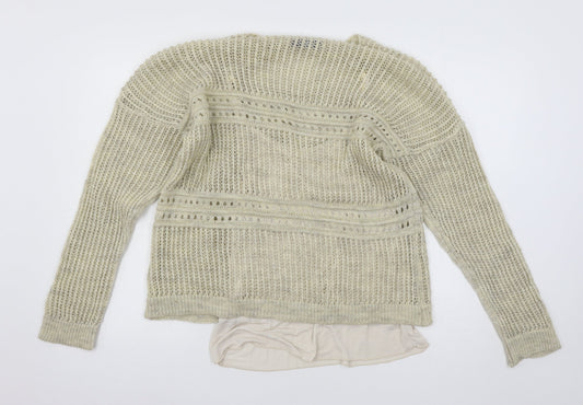 GIULIA Womens Ivory Knit Pullover Jumper Size L