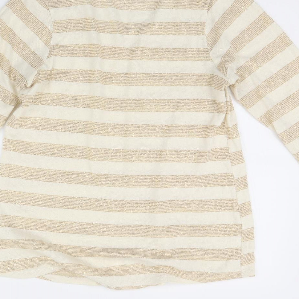 Womens UK Size 14 BHS Beige Pullover Jumper