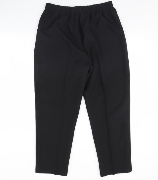 Classic Womens Black Trousers Size 16 L30 in