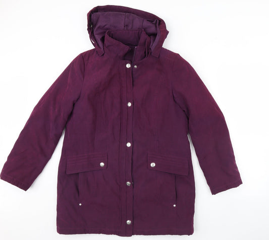 Womens UK Size XS BM Purple Rain Coat