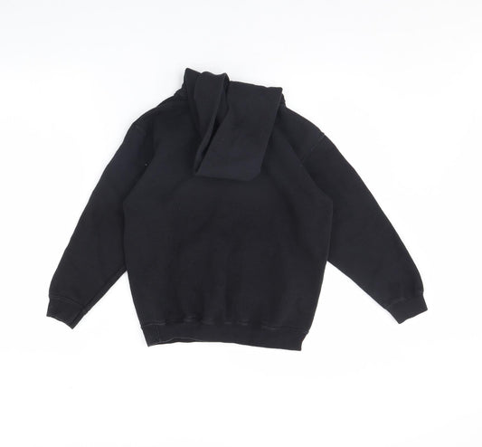 Fruit of the Loom Boys Black Pullover Hoodie Size 9 Years