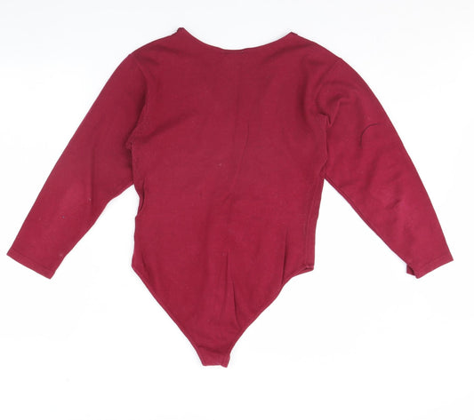 Para Womens Pink Bodysuit One-Piece Size L