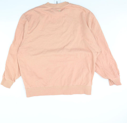 COLLUSION Womens Pink Pullover Jumper Size 2XL