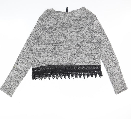 Womens UK Size L H&M Grey Pullover Jumper