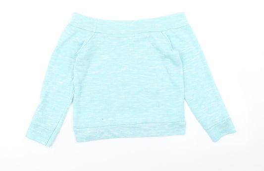 Boohoo Girls Blue Pullover Sweatshirt Size 9-10 Years