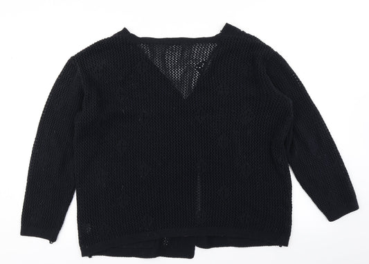 Pout Womens Blue Knit Cardigan Jumper Size M