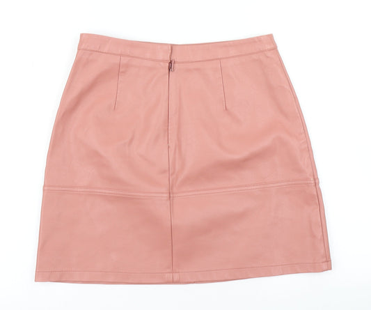 New Look Womens Pink A-Line Skirt Size 8