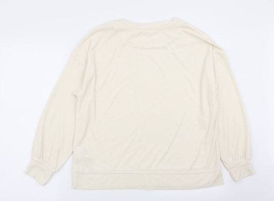 Womens UK Size 8 H&M Ivory Pullover Jumper